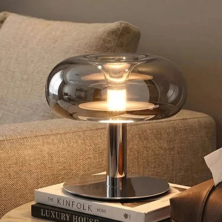 Italian Design Luxury Ambient Desk Lights with Touch Dimming LED Jellyfish Mushroom Glass Table Lamp