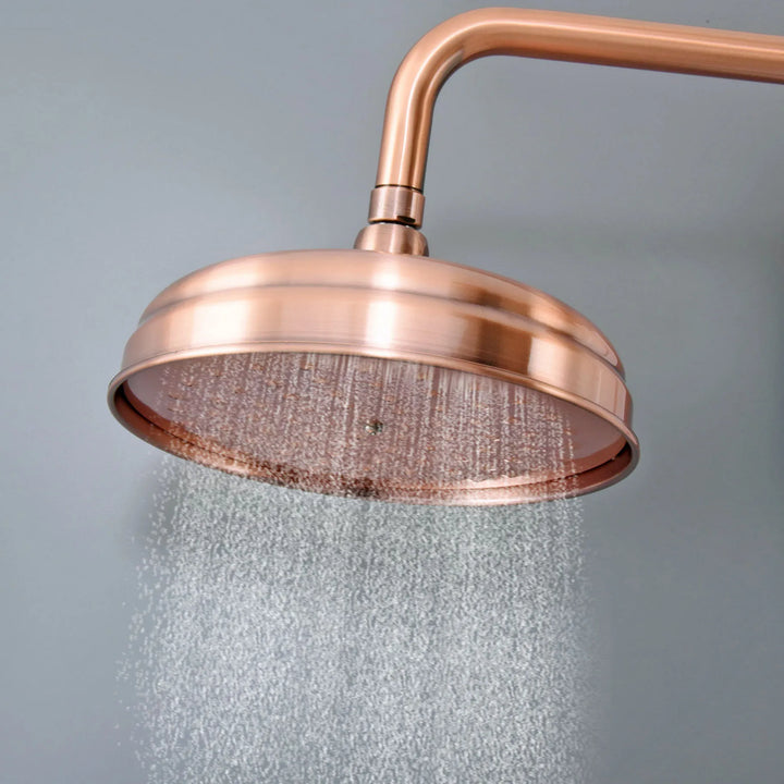 Bathroom Accessory /Antique Red Copper Bathroom 8" inch Round Rainfall Rain Shower Heads & Wall Mounted Shower Arm  Lzh374