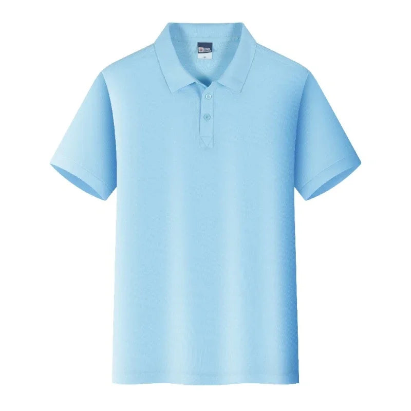 custom logo Summer New Men Polo Shirt  Short-sleeved Casual Solid Tops Custom Printing Your Own Design Photo or Logo Women Polos