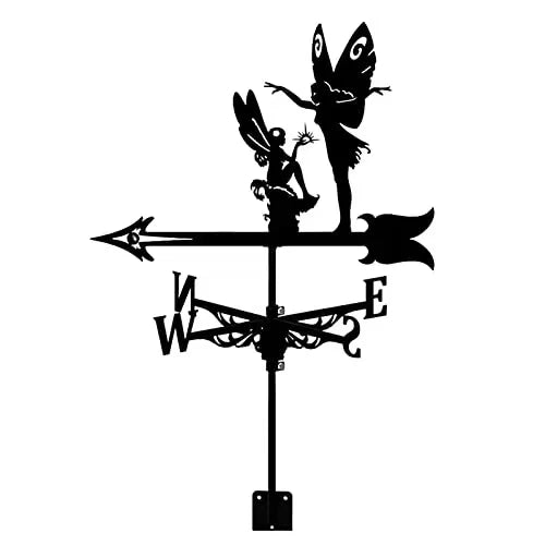 Metal Weathervane,Witch Iron Weather Vane,Sea Rover Wind Direction Indicator,Garden Outdoor Roof Decoration,