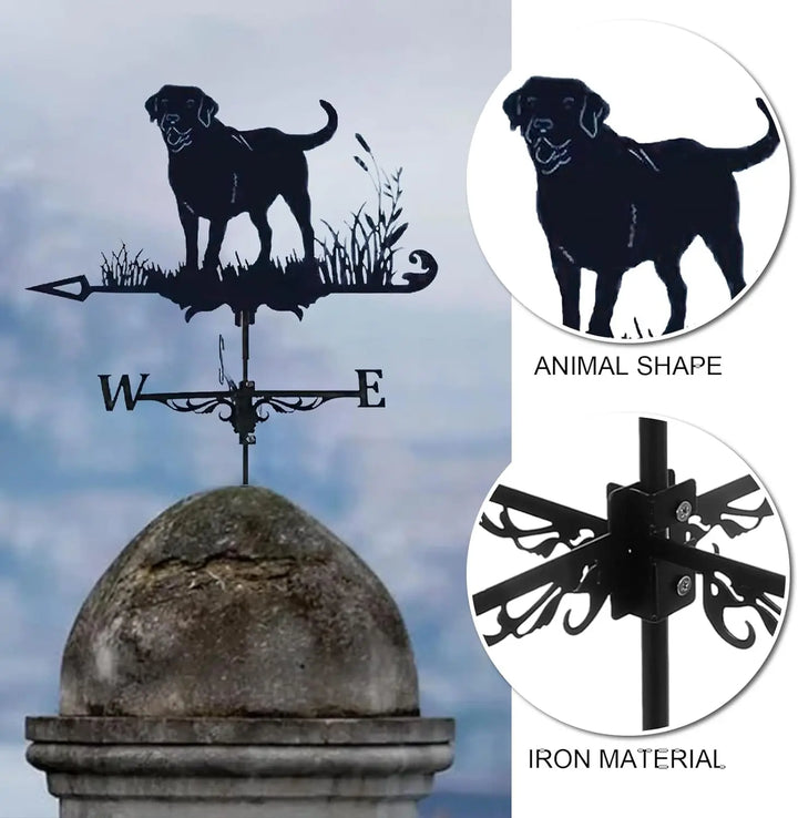 Weathervane, Metal Outdoor Garden Ironwork, Roof Courtyard Garden Decoration, Creative Furniture Chicken, Witch, Housewares New