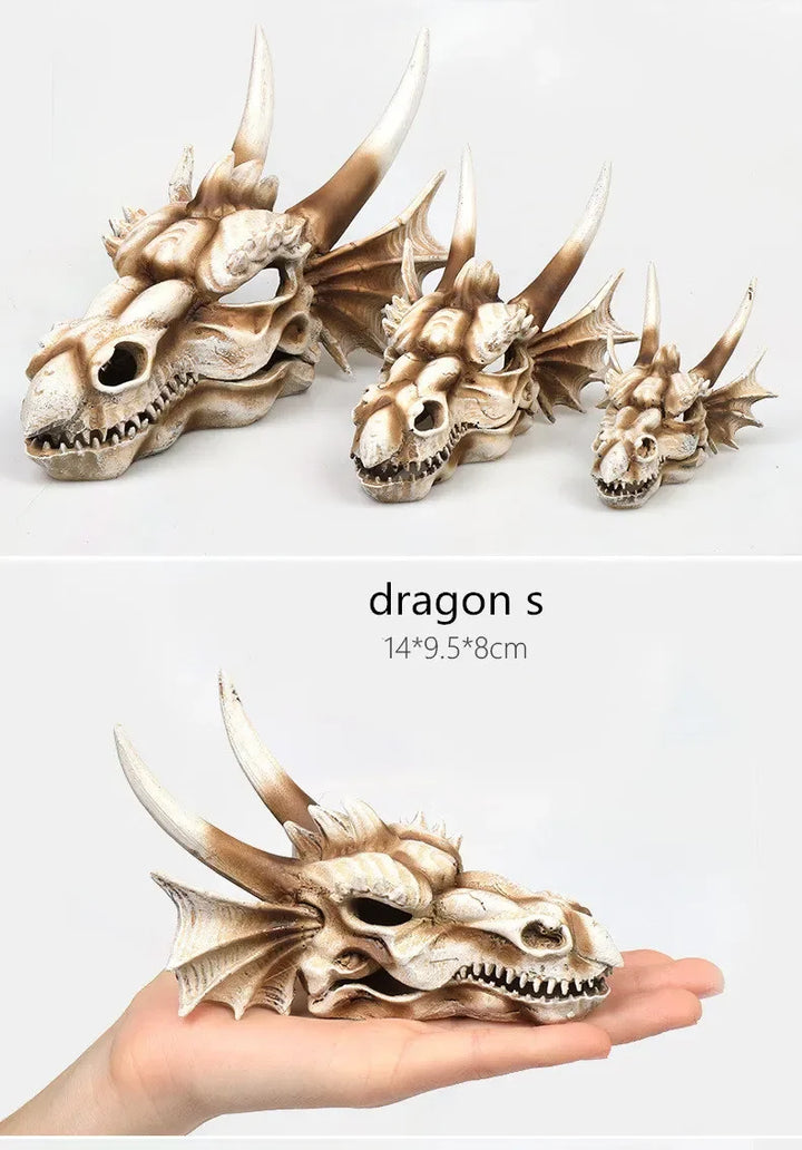 Fossil Statue of Erathia Dragon Elder Skull Fossil Statue for Medieval Dragon Age Fans Game of Thrones Dungeon and Dragon lovers
