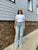 MiuKoMiYa Straight Leg Jeans For Women High Waist Gray Long Wide Denim Pants Vintage Blue Boyfriend Jeans
