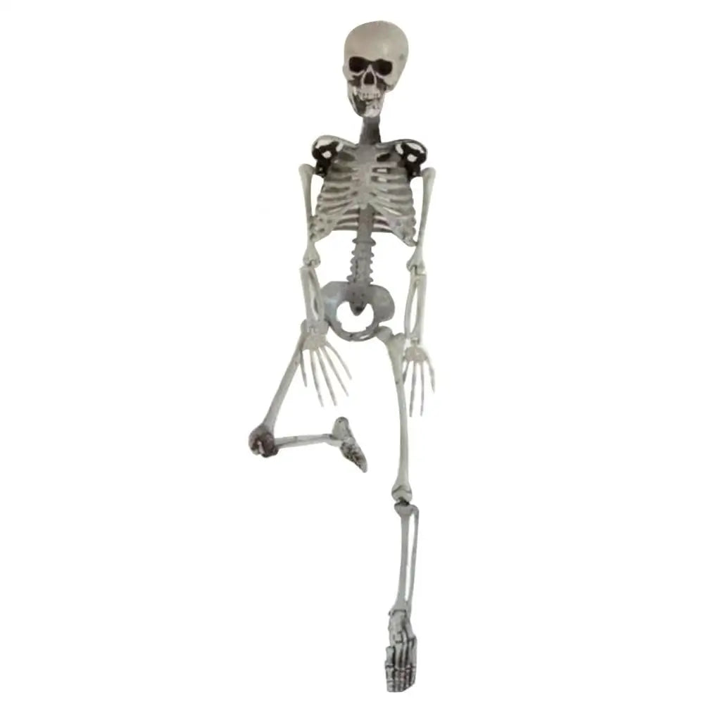 90cm Fake Human Skull Bones Skeleton Halloween Movable Skeleton Halloween Party Home Bar Decorations Haunted House Horror Props
