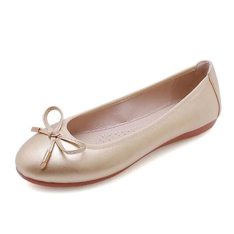 Ladies Loafers Shoes Bowtie Flats Patent Leather Loafers Women Round Toe Roll-Up Shoes Woman Bridesmaid Flats Large Size Zapatos