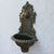 Antique Gold Cast Iron Wall Mounted Hand Sink Farm House Home Garden Decor Heavy Metal Wash Stand