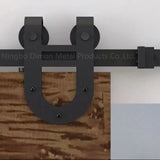 Dimon Customized America Style Black Color Carbon Steel Sliding Wooden Door Hardware DM-SDU 7203