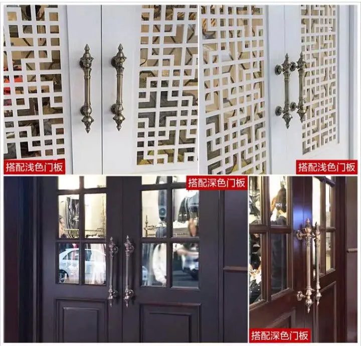 1pcs High Quality European Villa Hotel Entrance Gate Door Handle Glass KTV/hotel Wood Door Handles  Furniture Hardware .