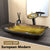 KEMAIDI Big Tempered Glass Basin Sink Washbasin Bathroom Vessel Sinks Counter Top Bowl Washroom Vessel Vanity Sink Faucet Set