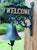 Nordic Rural Retro Welcome Double-sided Listing Doorbell Welcome Cast Iron Wrought Iron Doorbell Hand Bell