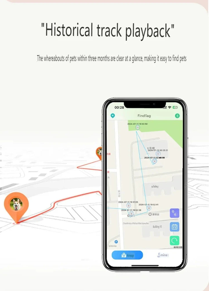 GPS Tracker for Dogs & Cats Worldwide Real-Time Tracking Collar Waterproof Anti-Lost Device , iOS/Android APP, Geo-Fence Alerts