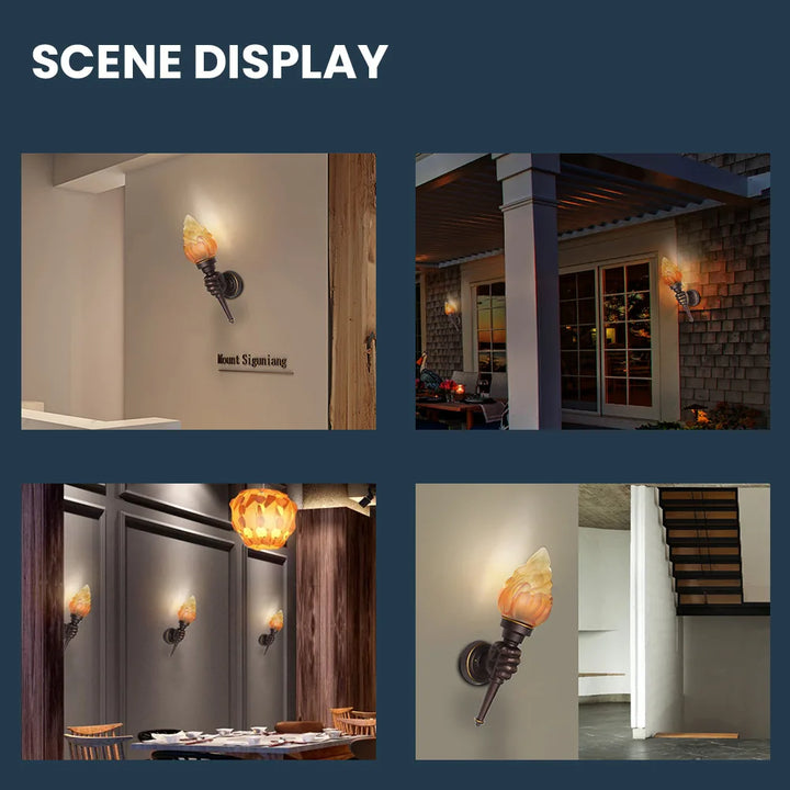 Outdoor Wall Torch Light Courtyard Hanging Light Indoor Coffee Restaurant Decoration Hand Light Creative Retro Ambient Lamps