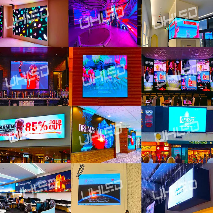 UHLED Led Display P0.9 P1.25 P1.875 P2 Publicidad Indoor Giant Screen Advertising Video Wall LED Display Panel Screen