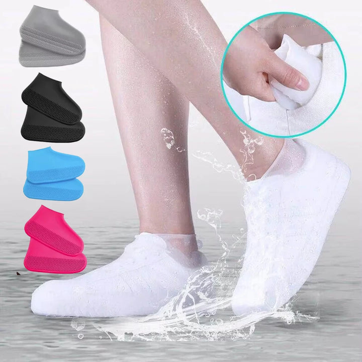 Waterproof Silicone Shoe Covers S/M/L Reusable Non-Slip Rain Boots Unisex Sneakers Protector for Outdoor Rainy Day Shoes Cover