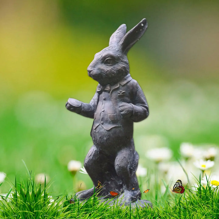 New Alice In Wonderland Garden Statue Caterpillar Rabbit Cheshire Cat Sculpture Resin Crafts Indoor Outdoor