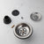 KEMAIDI Kitchen Sink Drain Strainer Stainless Steel Pop Up Sink Stopper Anti-Clogging Sink Food Catcher Basket Odor Filter Sink