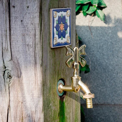 Vidric Outdoor Decorativ Garden Faucet Animal Shape Bibcock Green/Antique Brass Tap Washing Mop/Garden Watering Animal Faucet