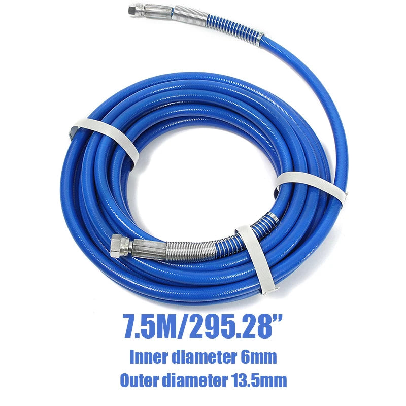 7.5/10/13/15M High Pressure Cleaner Pipe 5000psi Airless Sprayer Paint Hose with Nozzle Spray Gun Water Cleaning Hose Tool