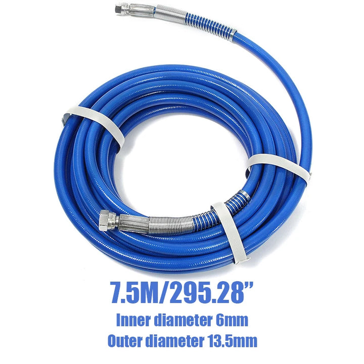 7.5/10/13/15M High Pressure Cleaner Pipe 5000psi Airless Sprayer Paint Hose with Nozzle Spray Gun Water Cleaning Hose Tool