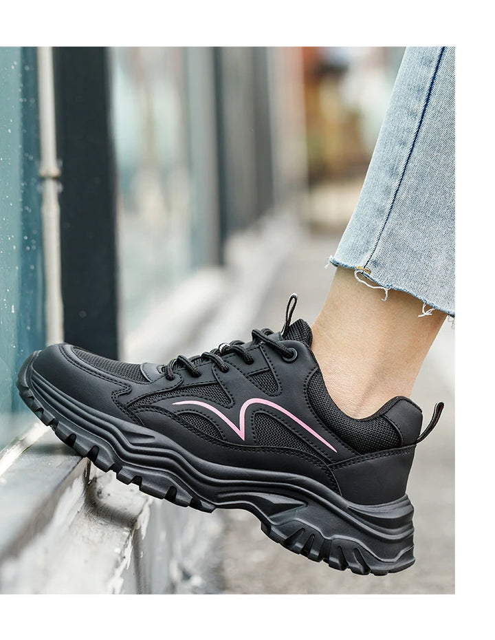 Safety Shoes Women Work Sneakers Structured Shoes Pneumatic-Proof Protective Shoes Work Boots Steel Toe Female Platform Shoes