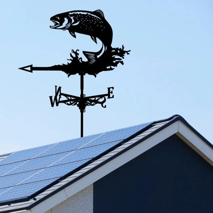 20-Inch Weathervane with Animal Ornament, Garden Stakes Weather Vane