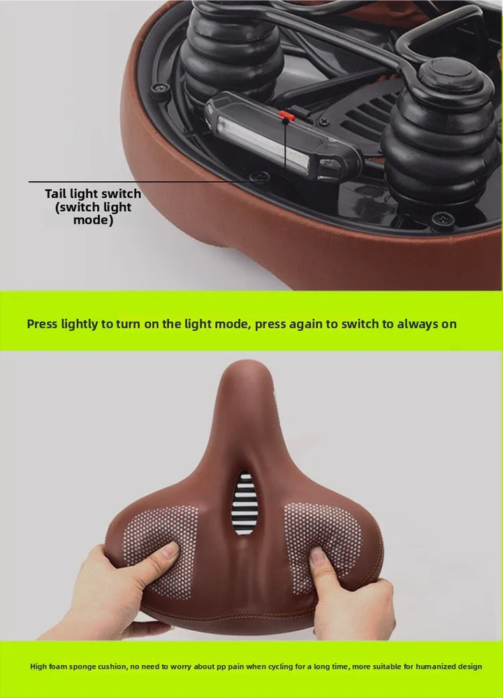 Bicycle Seats for Comfort Men  Women Oversized & Extra Soft Padded Bike Seat Cushion Comfortable Large Bike Saddle Mountain