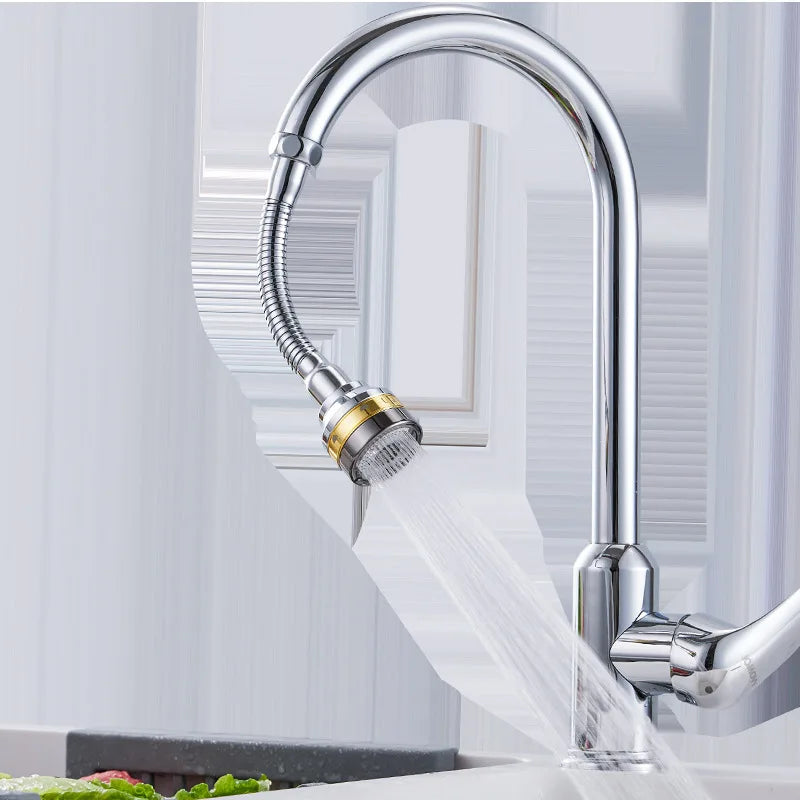 Faucet Splash-proof Gold Edge Half-copper Universal Extension Tube Kitchen Extension Shower Bubbler Booster Water Nozzle