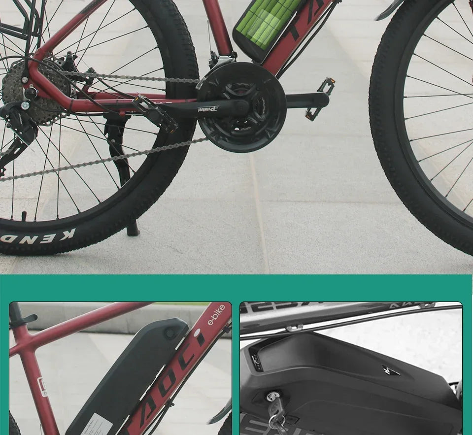 AKEZ style Electric Bicycle 350W Brushless motor 36V13AH Lithium Battery E Bike 26 Inch tire City commuting Adult Electric Bike