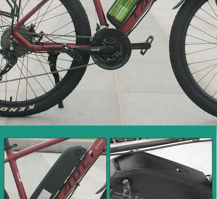 AKEZ style Electric Bicycle 350W Brushless motor 36V13AH Lithium Battery E Bike 26 Inch tire City commuting Adult Electric Bike