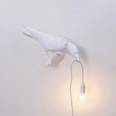 Resin Bird Table Lamp Creative Resin Animal Design Bedroom Bedside