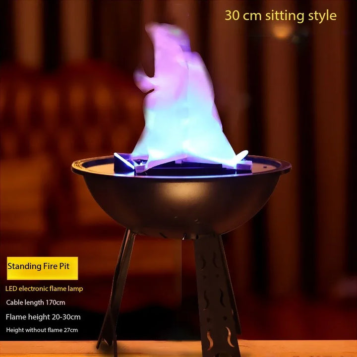 Halloween decoration electronic LED flame lamp fake fire burning prop haunted house bar store home party decoration lighting