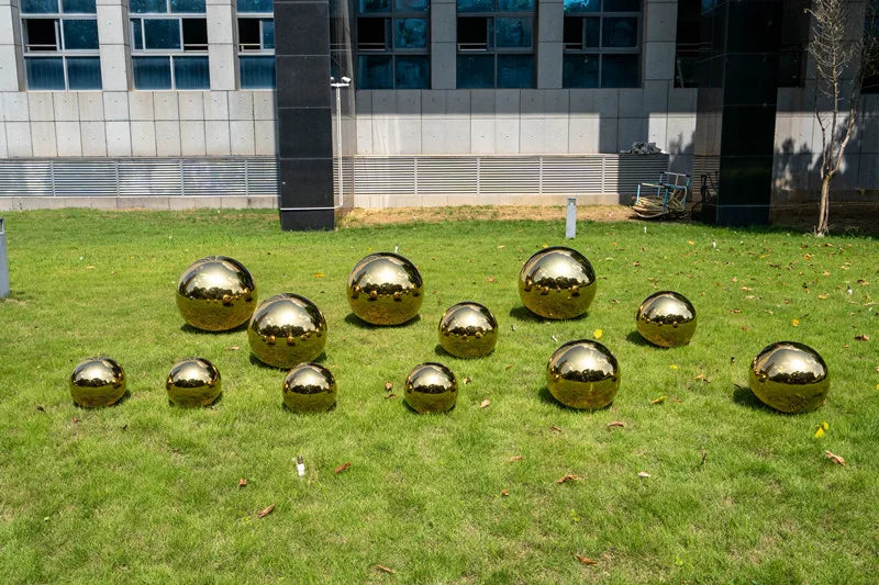 Stainless steel garden gold decorative hollow ball D63mm-550mm seamless boutique ball hanging ornaments ball
