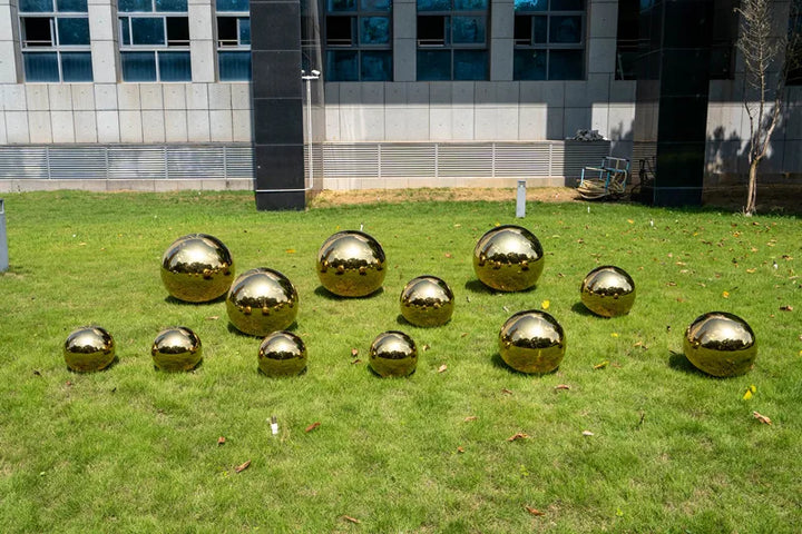 Stainless steel garden gold decorative hollow ball D63mm-550mm seamless boutique ball hanging ornaments ball