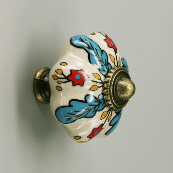 One Piece Vintage Ceramic Door Knobs for Cabinet Drawer, Closet Cupboard Wardrobe  furniture door  Pull Handle