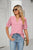 Womens Summer Tops V Neck Ruffle Sleeve Blouses Short Sleeve Casual Tops T-Shirts For Women