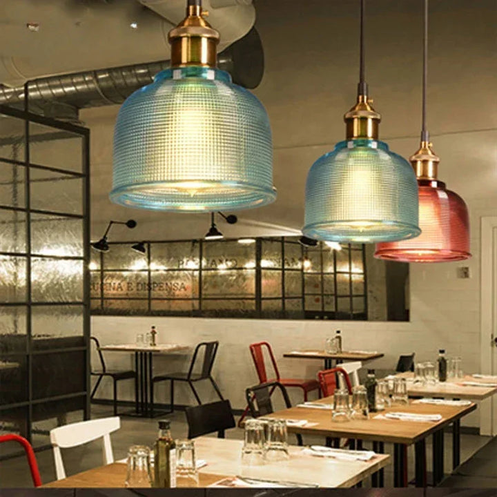 Nordic Glass Pendant Light Modern Brass Creative minimalist Chandelier For Dinning Room E27 Transparent Lampshade  Restaurant