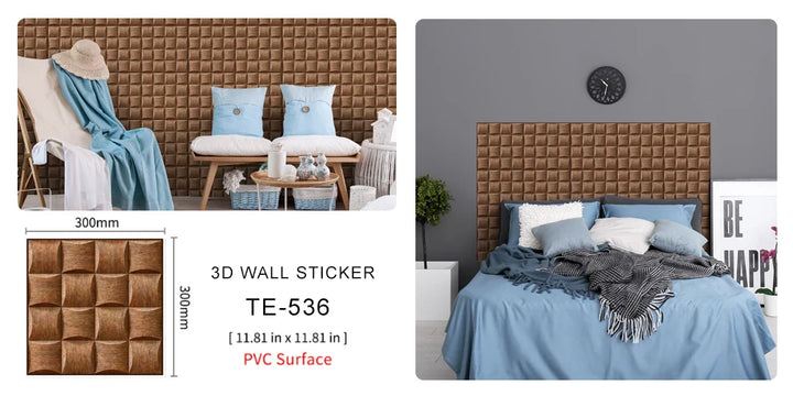 15PCS Wall Sticker Waterproof PVC imitation brick Wallpapers for TV walls living room bedroom kitchen kids rooms painted surface