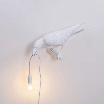 Resin Bird Table Lamp Creative Resin Animal Design Bedroom Bedside