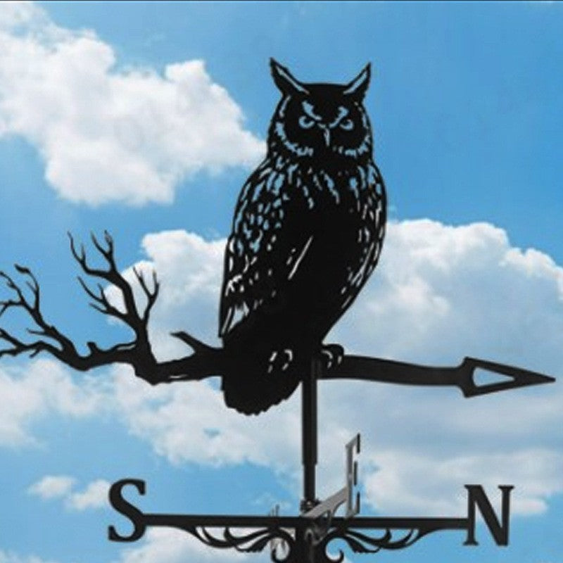 Witch Flying Dragon Iron Weather Vane Decor Stainless Steel Metal Handicraft Decor Garden Weathercock Wind Direction Indicator