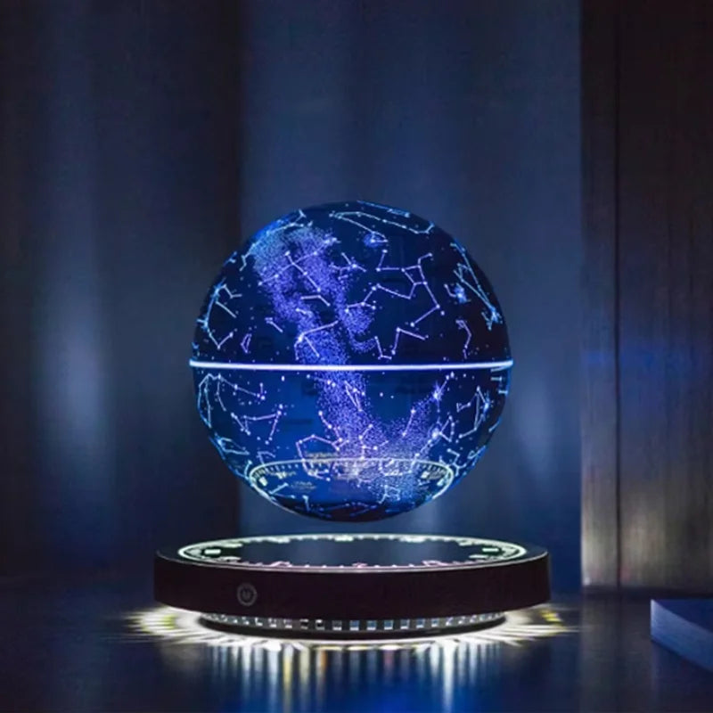 Levitating Lamp Magnetic Levitation Globe LED Earth Floating Lamp Rotating Globe Zodiac Bedside Light