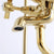 Bathroom Bathtub Faucet Set Floor Decked Gold Total Brass Classical American Style Shower Faucet Set Top High Quality