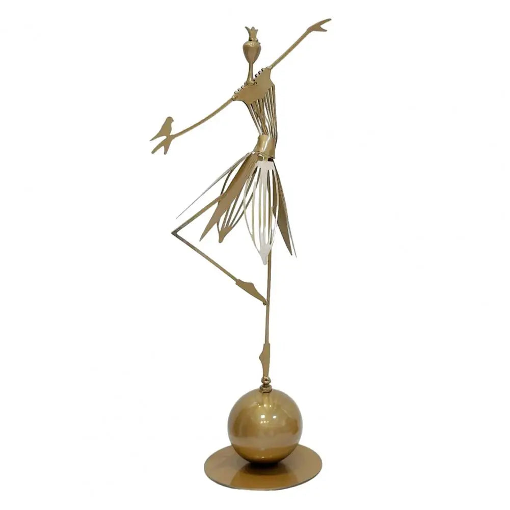 Metal Dancing Girl Garden Statue Decor Waterproof