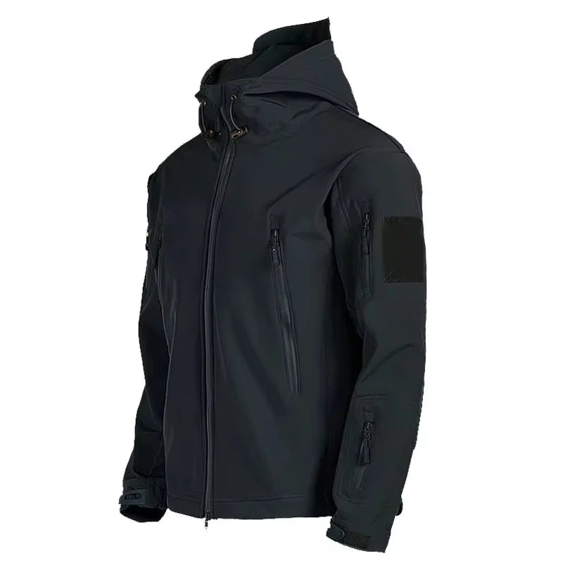 Shark Skin Soft Shell Jackets Men  Windproof Waterproof Jacket Hooded Bomber Coats