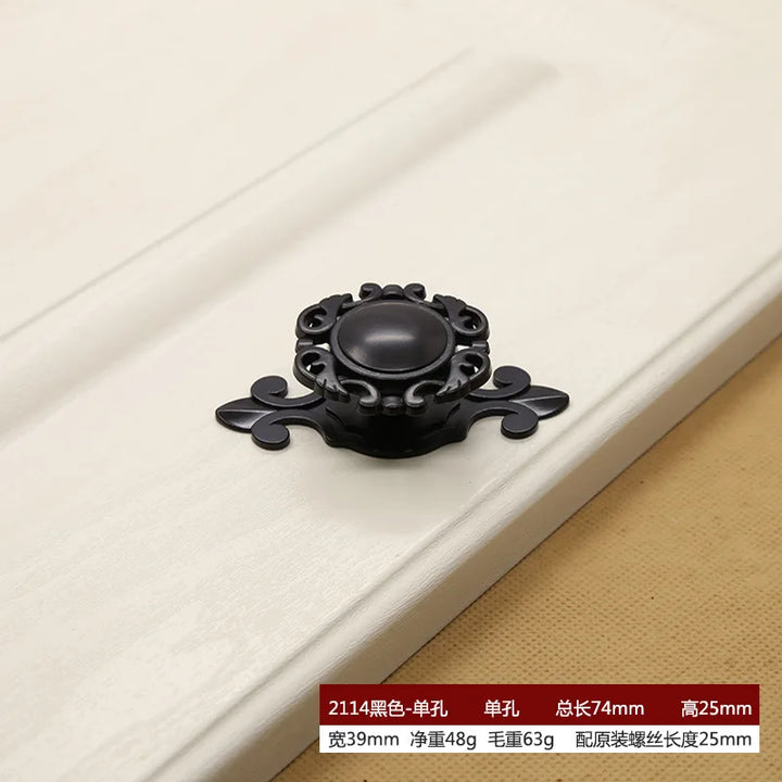 American Style Piano Black Hardware Cabinet Knob Handle European Style Garden Cabinet handle  Cabinet Knob Door Pull