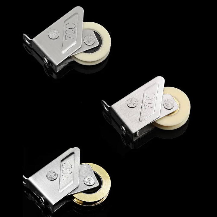 2Pc Aluminum Alloy Window Pulley Sliding Door Roller Window Track Roller Shower Door Wheels Cabinet Pulleys Furniture Hardware