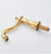 Basin Faucet Brass Gold Widespread Bathroom  Antique Sink  3 Hole Hot And Cold Water  Tap Pop Up