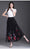Thin Chinese Style Floral Chiffon Wide Leg Pants Women Tie Die Printed Button Loose High Waist Vintage Straight Trousers