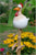 Funny Chicken Fence Decor Resin Statues Home Garden Farm Yard Decorations