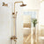 ZGRK Classic Rainfall Shower Set Antique Bronze Bath Shower Faucet Set Copper Wall Mounted Swivel Spout Mixer Tap Shower System