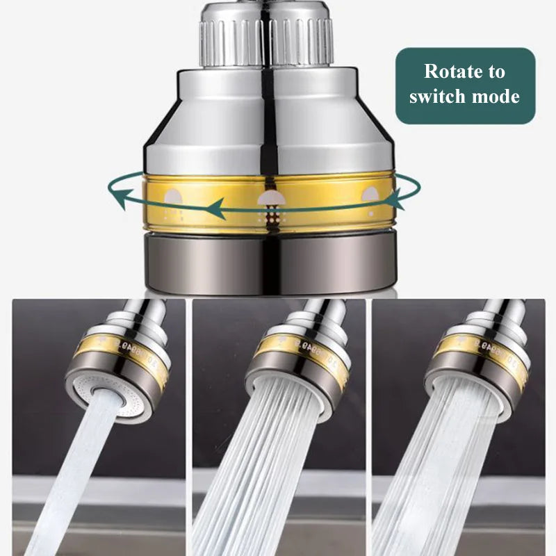 Faucet Splash-proof Gold Edge Half-copper Universal Extension Tube Kitchen Extension Shower Bubbler Booster Water Nozzle